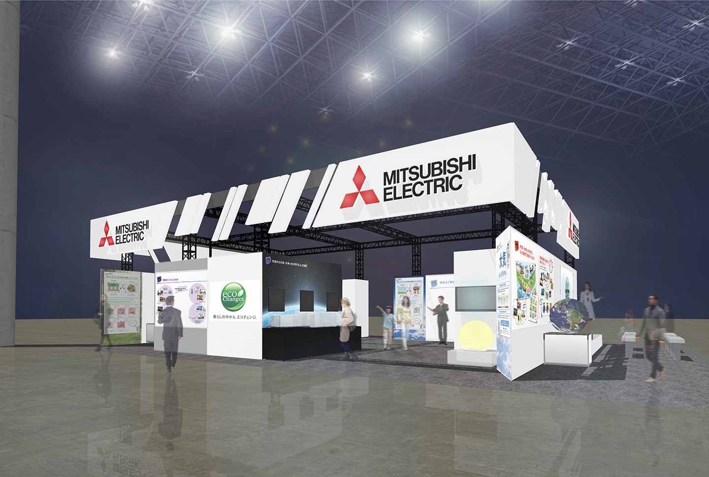 Representación del stand de Mitsubishi Electric